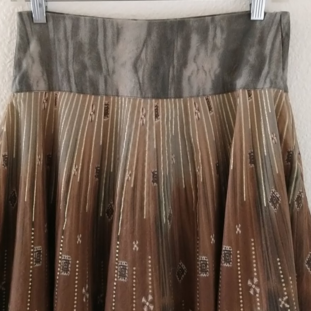 H&M Skirt sage green with Gold accents sz 4 - Picture 5 of 10